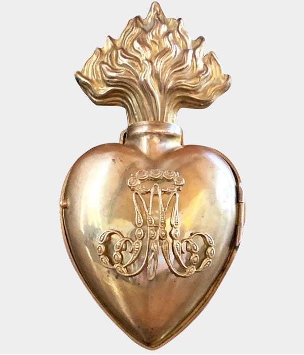 19th Century Antique French Heart Ex Voto Reliquary — Bang Bang Body Arts