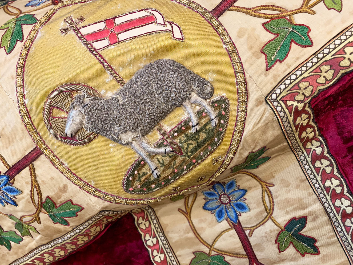 19th Century Agnus Dei Priest Chasuble Vestment