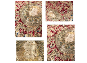 Antique Seventeenth Century Italian Velvet and Embroidered Ecclesiastical Textile