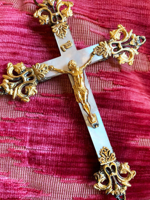 Antique French Crucifix First Communion