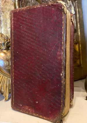 Antique French Religious Custom Bound Devotional Book circa 1818