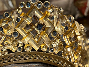 Exquisite Antique French Gilded Santos Crown