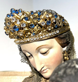 Exquisite Antique French Gilded Santos Crown