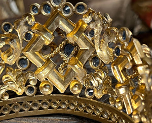 Exquisite Antique French Gilded Santos Crown