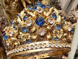 Exquisite Antique French Gilded Santos Crown