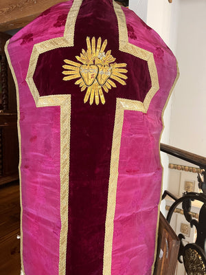 Extraordinary Sacred Heart Antique Priest Vestment