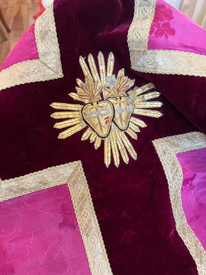 Extraordinary Sacred Heart Antique Priest Vestment