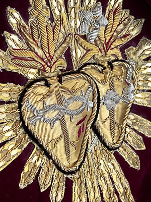 Extraordinary Sacred Heart Antique Priest Vestment