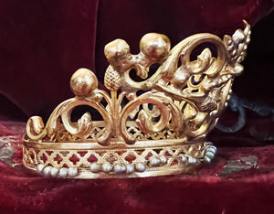 Precious Small Antique Santos Crown