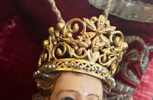 Precious Small Antique Santos Crown