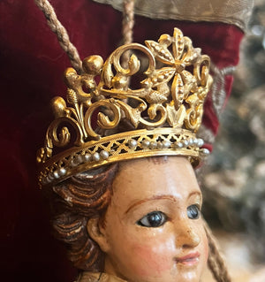 Precious Small Antique Santos Crown