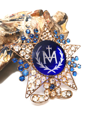 Stunning Antique Nineteenth Century Cobalt Blue Candle Shade Ornament