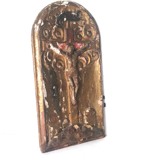 This Item has SOLD**Precious Antique French 17th Century Hand Carved Wooden Religious Tabernacle Door