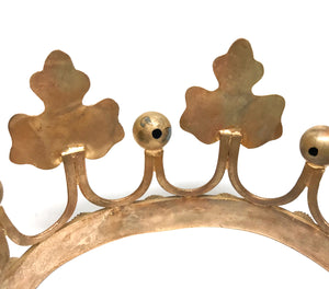 RARE Fine Orfeverie Work Antique Bronze French Religious Santos Crown