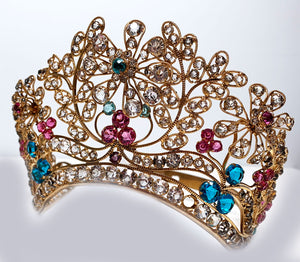 This item has SOLD Antique Nineteenth Century French Curved Filiagree Santos Crown