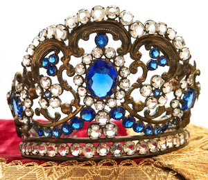 THIS ITEM HAS SOLD*** Antique 19th Century French Religious Diadem Crown