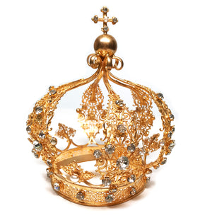 This Item has SOLD**Opulent Nineteenth Century French Gilded Bronze Filigree Santos Crown
