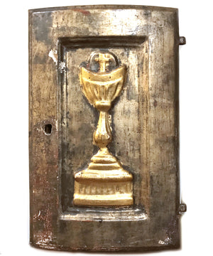 This Item has SOLD**Antique Eighteenth Century French Hand Carved Wooden Tabernacle Door