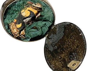 RARE 18th Century Gilded Bronze Sacred Heart Double Face Reliquary Pendant
