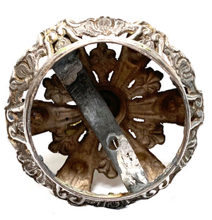 This item has SOLD**RARE Small Antique Italian Silver and Bronze Religious Santos Crown
