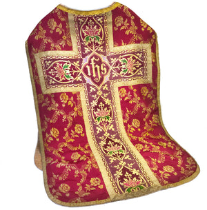 THIS ITEM HAS SOLD** Antique Religious Lyon Silk Damask Chasuble